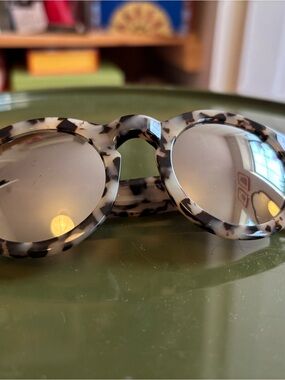 C. Wonder Polarized Faux Tortoise Shell Sunglasses